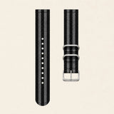 Black and grey nylon NATO strap with steel hardware, for Rolex Submariner - Maison Brassel