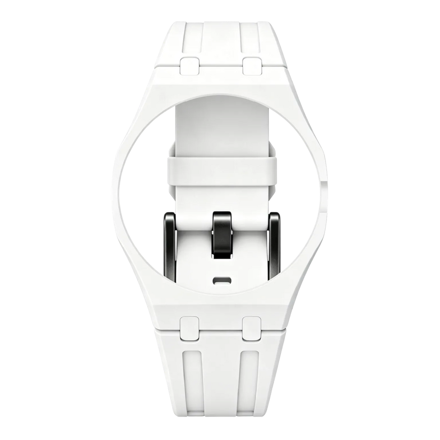 Bracelet Royal Pop Savonnette Blanc (couronne à 3h)